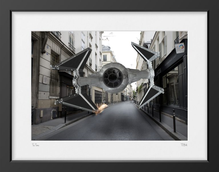 Poursuite d'un tie fighter par un x Wing